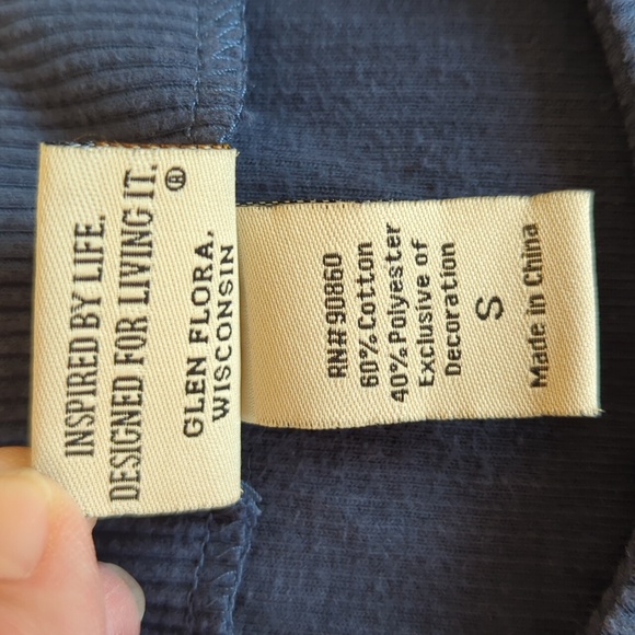 Vintage Artisans Cardinal Embellished Button Up Top SMALL Blue Red Pockets Birds - Picture 3 of 14